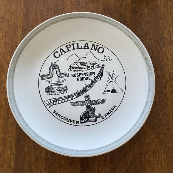 VINTAGE Capilano Suspension Bridge Vancouver Canada RARE Collectors Plate - Picture 2 of 6